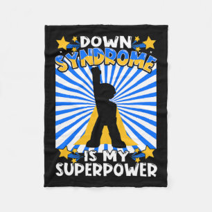 Cobertor De Velo Síndrome de Down Super-herói Conscientização Cromo
