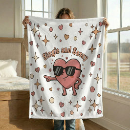 Cobertor De Velo Single and Sassy Funny Soft Fleece Blanket Gift 