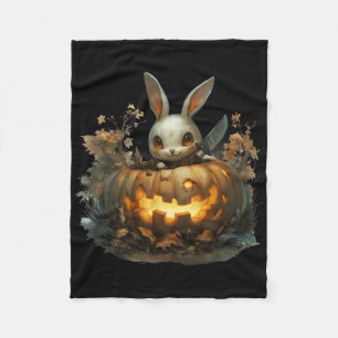 Cobertor De Velo Sinister Bunny Mayhem Assustador Bunny Pumpk do Ha