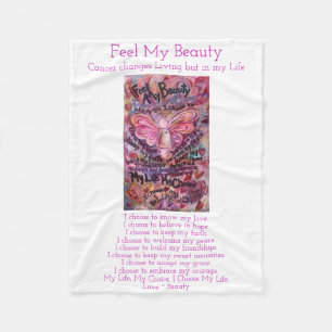 Cobertor De Velo Sinta meu Cancer de beleza Angel Soft Fleece Blank