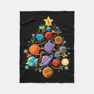 Cobertor De Velo Sistema Solar Planeta Árvore de Natal Astronomia X