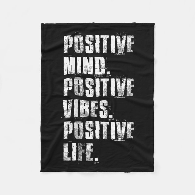 Cobertor De Velo Sitive Mind Sitive Vibes Sitive Life Motivational  (Frente)