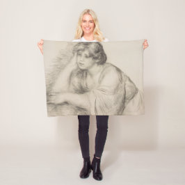 Cobertor De Velo Sitting Girl (por Pierre-Auguste Renoir)