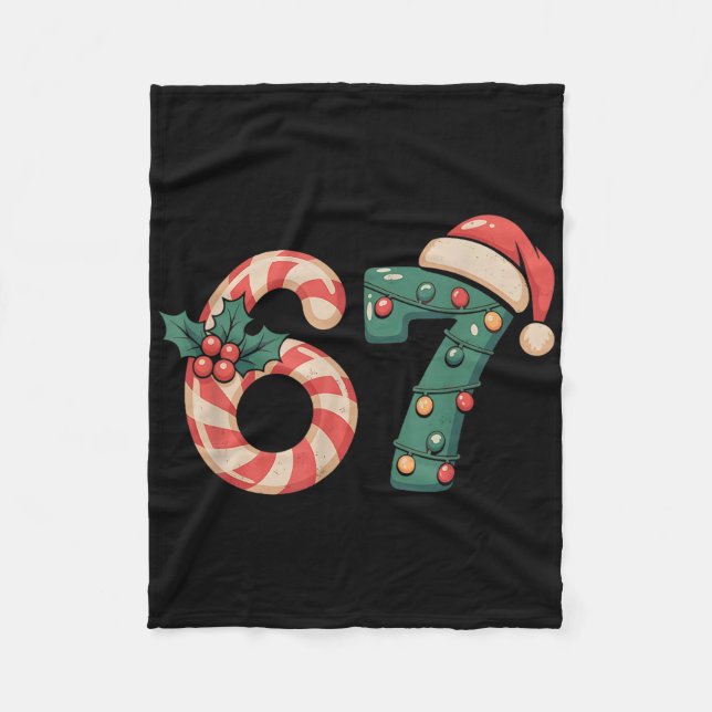 Cobertor De Velo Six Seven 67 Meme Christmas  (Frente)