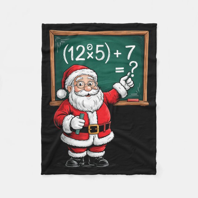 Cobertor De Velo Six Seven 67 Meme Santa Math Teacher Christmas Men (Frente)