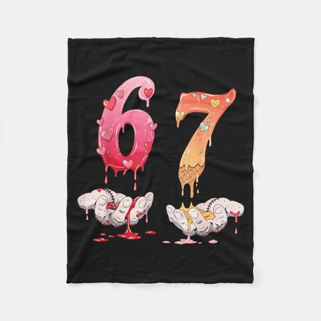 Cobertor De Velo Six Seven 6 7 67 Funny Matching Valentines Day Cou (Frente)