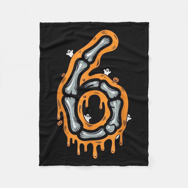 Cobertor De Velo Six Seven Meme 6 7 Skeleton Halloween Costume Coup (Frente)