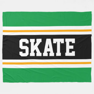 Cobertor De Velo SKATE Diversão Ampla faixa verde-esbranquiçada