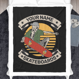 Cobertor De Velo Skateboard Personalizada Pega Pele Prendendo Pele