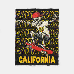 Cobertor De Velo Skateboard vintage esqueleto santa cruz california