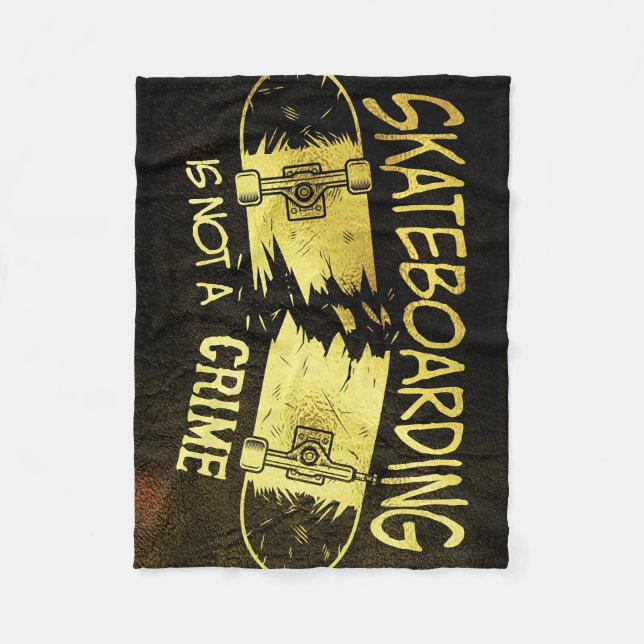 Cobertor De Velo Skateboarder Não É Um Crime (Frente)