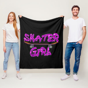Cobertor De Velo Skater Girl Purple Pink Skateboard