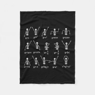 Cobertor De Velo Skeleton Dance Figures Equação Professor de Matemá