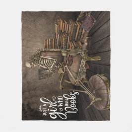 Cobertor De Velo Skeleton Girl Book