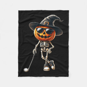 Cobertor De Velo Skeleton Golf Pumpkin Golfing Golfer Cos