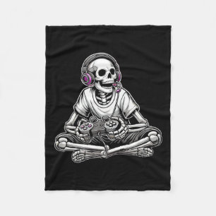 Cobertor De Velo Skeleton Halloween