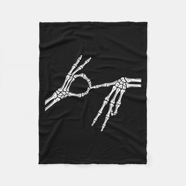 Cobertor De Velo Skeleton Hands Six Seven 6 7 Halloween Costume Men (Frente)