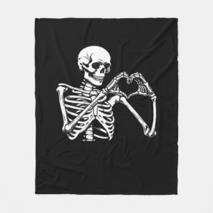 Cobertor De Velo Skeleton Heart Hands Sinal Halloween Costume Trend