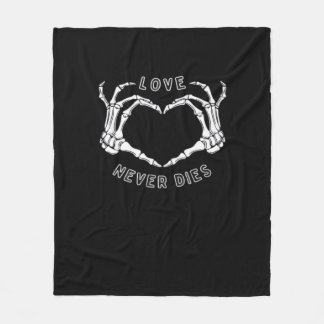 Cobertor De Velo Skeleton Heart Mãos Engraçadas e Clássicas