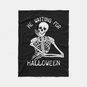 Cobertor De Velo Skeleton Me Esperando Pelo Dia das Bruxas