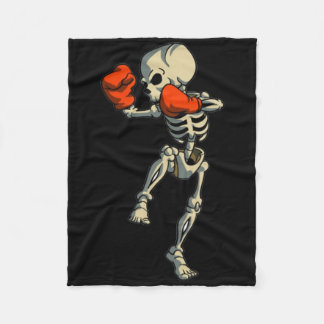 Cobertor De Velo Skeleton Muay Thai Halloween Kickboxing Mma Fighte