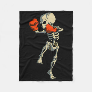 Cobertor De Velo Skeleton Muay Thai Kick Boxando Mma Funny Karate H