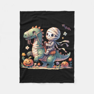 Cobertor De Velo Skeleton Riding Dragon Halloween Pumpkin Theme Kid
