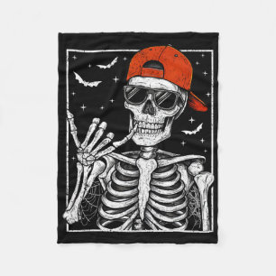 Cobertor De Velo Skeleton Rock Hand Halloween Figurume Legal Rock M