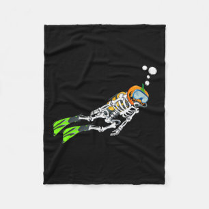 Cobertor De Velo Skeleton Scuba Mergulhando mergulhador de Abóbora
