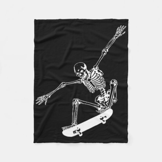 Cobertor De Velo Skeleton Skateboard Skull Halloween Skate (Frente)