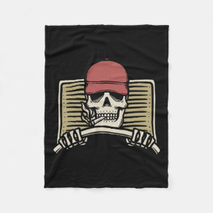 Cobertor De Velo Skeleton Trucker Preguiçoso Halloween Truque Skull