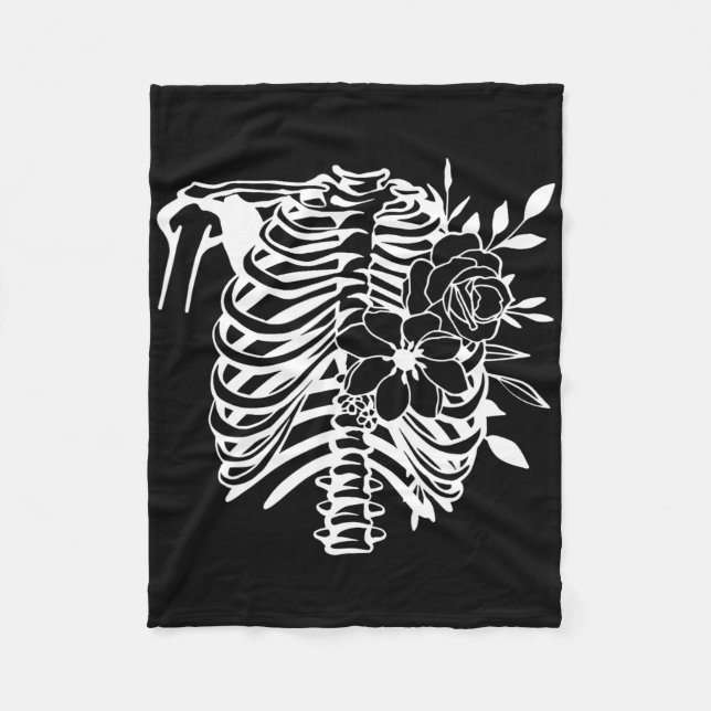 Cobertor De Velo Skeletrib Cage Flower Easy Halloween Figurume 1 (Frente)