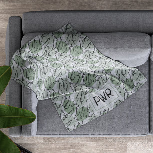 Cobertor De Velo Sketch Chile Peppers em Verde