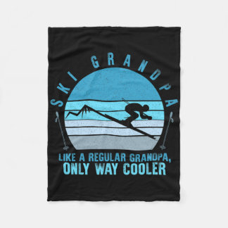 Cobertor De Velo Ski Avô Skier Mountain Snow Esquiando Avô Sno
