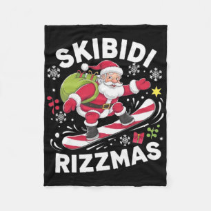 Cobertor De Velo Skibidi Rizzmas Papai Noel Skateboard Rizz Ho