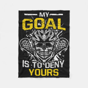 Cobertor De Velo Skull Lax Lacrosse Goalie Player Meu Objetivo É De