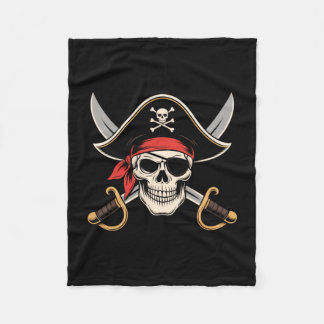 Cobertor De Velo Skull pirate jolly roger flag halloween funny