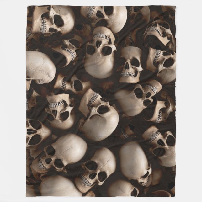 Cobertor De Velo Skulls Fleece Blanket (Frente)