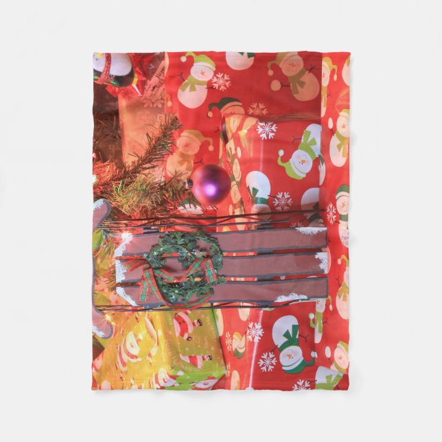 Cobertor De Velo Sled Natal (Frente)