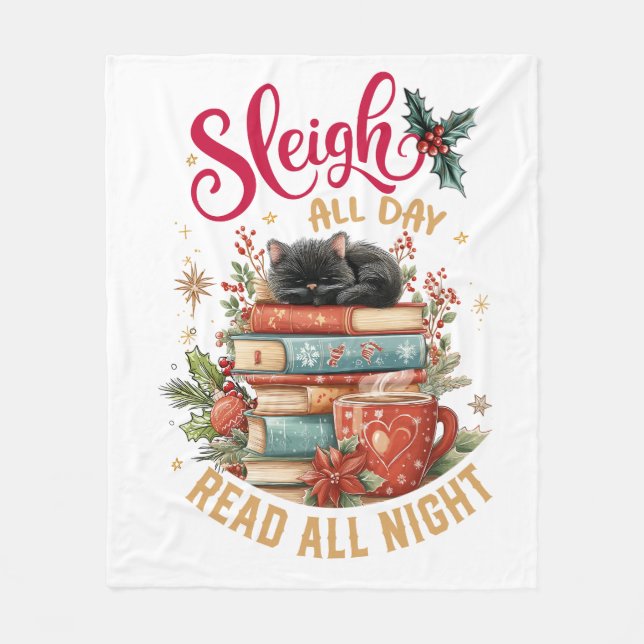 Cobertor De Velo Sleigh All Day Read All Night  (Frente)