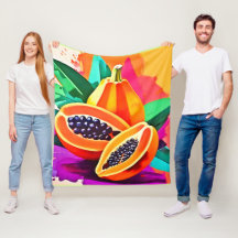 Sliced Papaya Pop Art