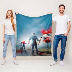 Cobertor De Velo SlipperyJoe's feliz Halloween olhos brilhantes zum