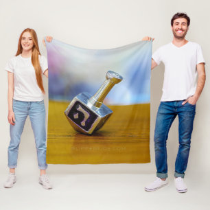 Cobertor De Velo SlipperyJoe's Happy Hanukkah com quatro lados gira