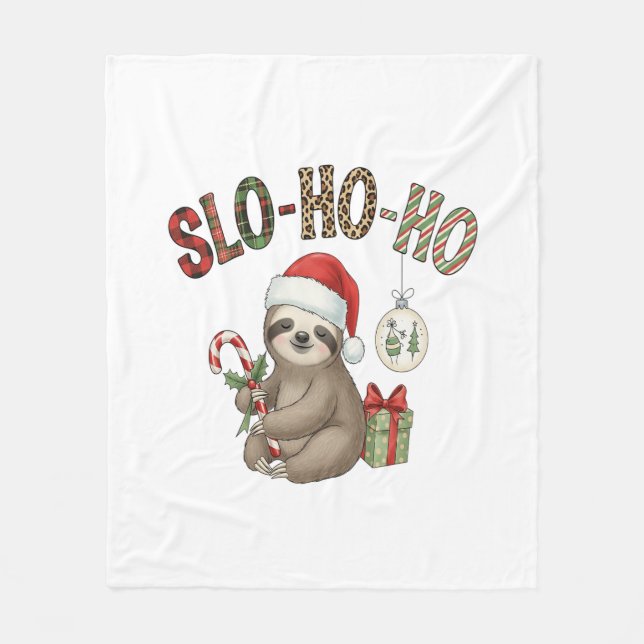 Cobertor De Velo Slo Ho Xmas Sloth (Frente)