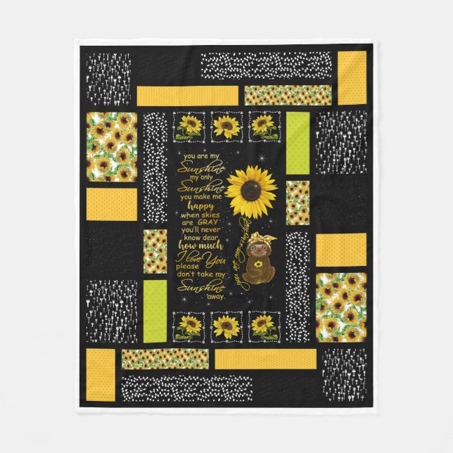 Cobertor De Velo Sloth My Only Sunshine (Frente)