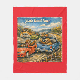 Cobertor De Velo Sloth Road Rage – Rockwell‑Inspired Watercolor Car