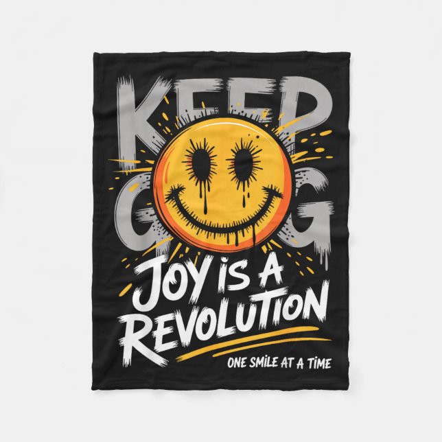 Cobertor De Velo Smile Face Optimism Good Energy Mental Health Awar (Frente)