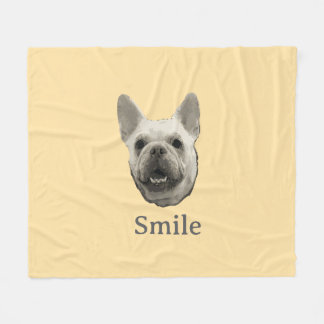 Cobertor De Velo Smile French Bulldog Beige