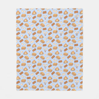 Cobertor De Velo S'mores Antigo Acampamento Marshmallow Fogueira Ac