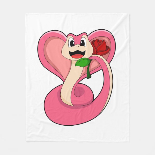 Cobertor De Velo Snake with Rose (Frente)